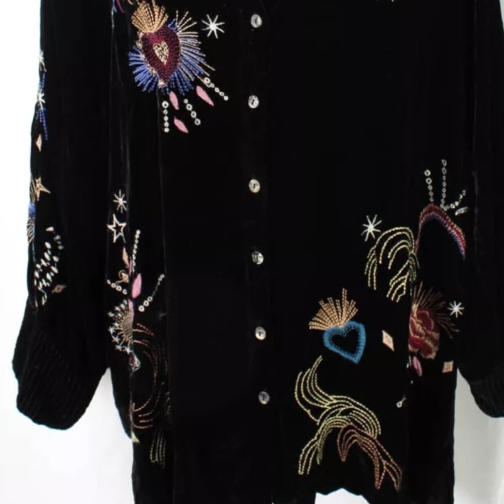 Johnny Was Eden Celestial Velvet Voyager tunic/Jacket NWT - Picture 11 of 16
